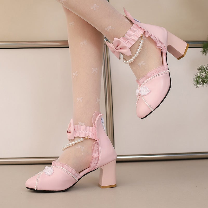 Supply Early Spring Fashion High Heel 28-43 Size Bow National Style Buckle Sandals - Image 4