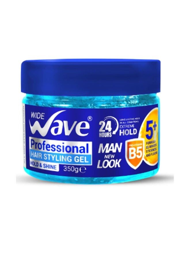 Wide Wave Professional Hair Styling Gel Blue 350GM - Image 1