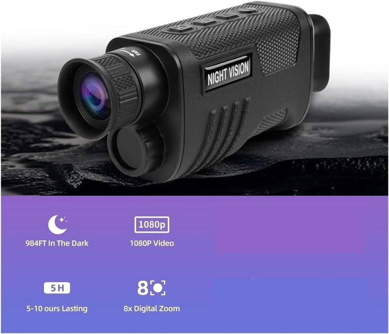 Mini Telescopes, Monocular Night Vision Device Infrared Camera Digital Light Zoom Hunting Telescope Outdoor Search Full Darkness 300m,for Outdoor - Image 2