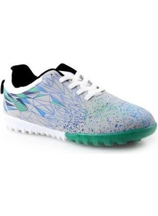 Cool - Messi White-Green Boys Lace-Up Indoor Soccer Shoes - Image 1
