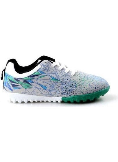Cool - Messi White-Green Boys Lace-Up Indoor Soccer Shoes - Image 1