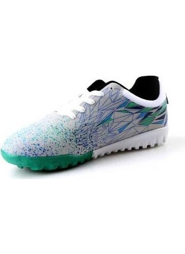 Cool - Messi White-Green Boys Lace-Up Indoor Soccer Shoes - Image 1
