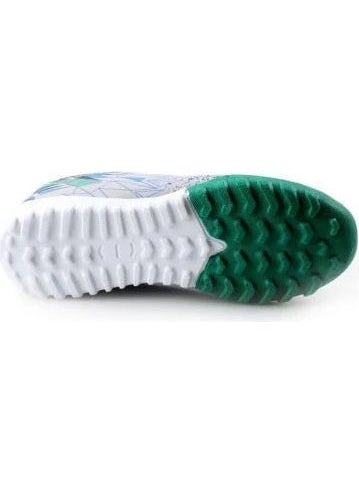 Cool - Messi White-Green Boys Lace-Up Indoor Soccer Shoes - Image 1