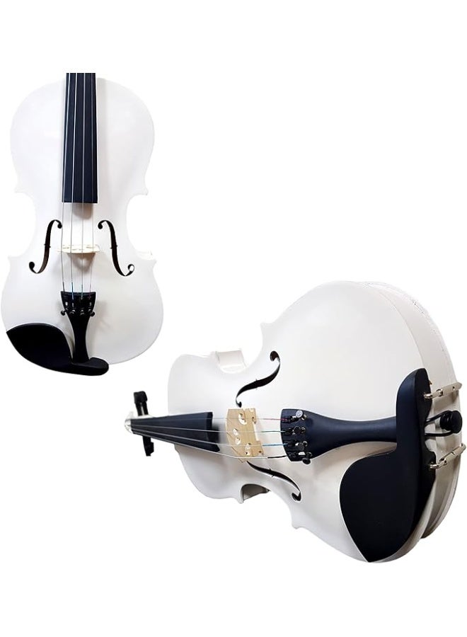 Megarya Indian Maple Wood Handmade Violin 4/4 Acoustic Violin Full Size with Bow Rosin Carrying Hard Case Instrument for Beginners Kids with Hard Case Bow And Rosin Color : Glossy White - Image 2
