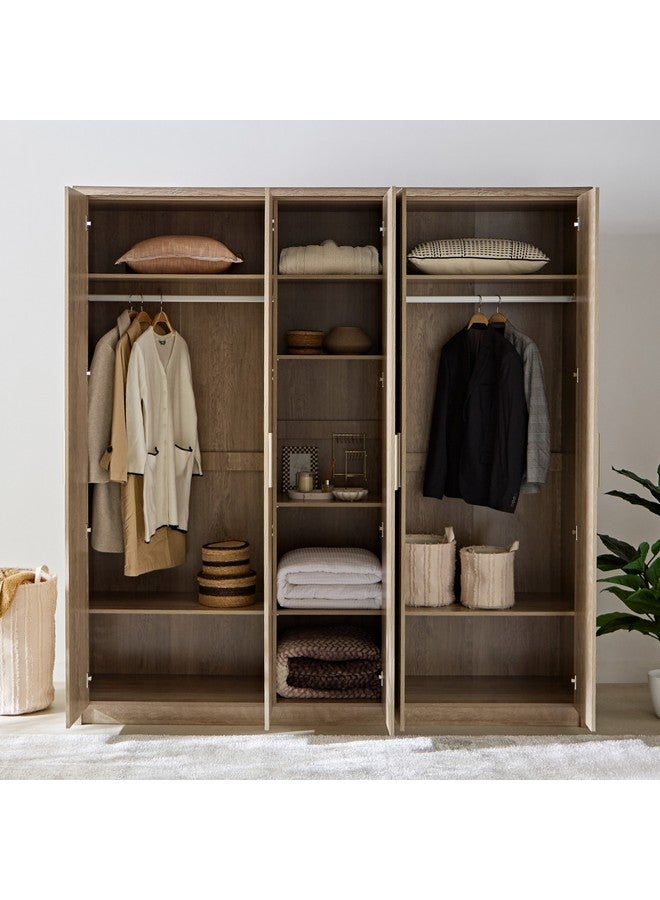 هوم بوكس خزانة ملابس كيرفي 5 أبواب مع مرآة 55 × 220 × 211 سم - Image 3