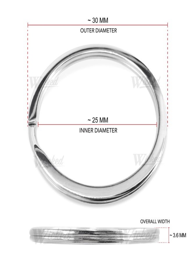 WICKED Scuba 316 Stainless Steel 1.8mm x 30mm Split Ring - 12 Pack - Image 5