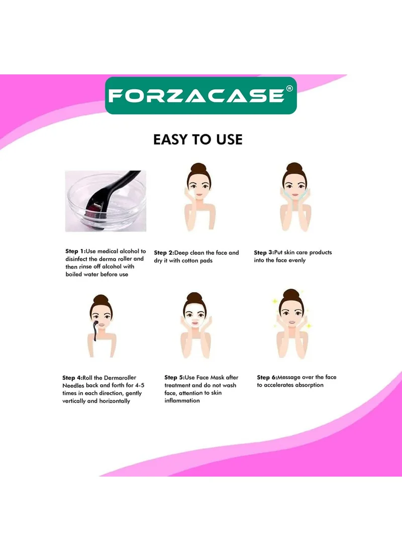 Forzacase Dermaroller 1.00 mm 540 Needle Massage Tool Hair Skin Comb - FC838