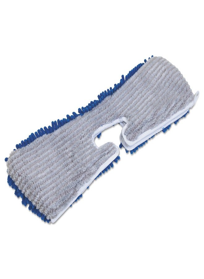 Quickie 720784M6 Flip & Shine Microfiber Floor Mop Refill, 18-Inch, Blue/Gray - Image 1