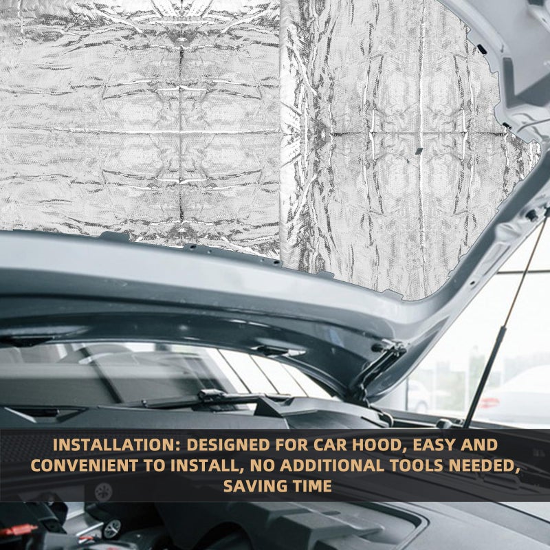 Fiberglass Heat Shield Mat 25x18cmx5mm Engine Hood Insulation Pad Noise Reduction - Image 4