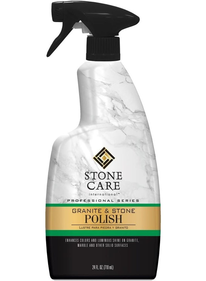 Stone Care International Granite Stone Polish - 24 Ounce - for Granite Marble Soapstone Quartz Quartzite Slate Limestone Corian Laminate Tile Countertop - Image 1