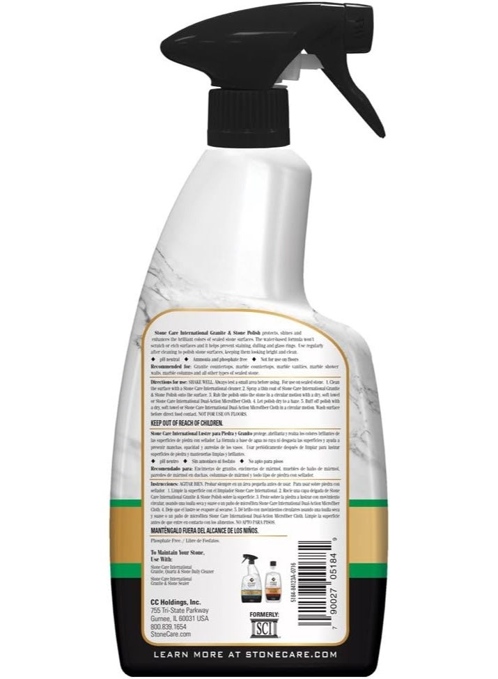 Stone Care International Granite Stone Polish - 24 Ounce - for Granite Marble Soapstone Quartz Quartzite Slate Limestone Corian Laminate Tile Countertop - Image 2