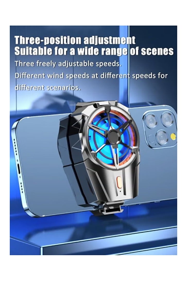 Cell Phone Cooler USB Rechargeable, Mobile Phone Radiator for Playing Games Watching Videos with LED Light, Cooler Controller Compatible for Universal Smartphone - Image 4