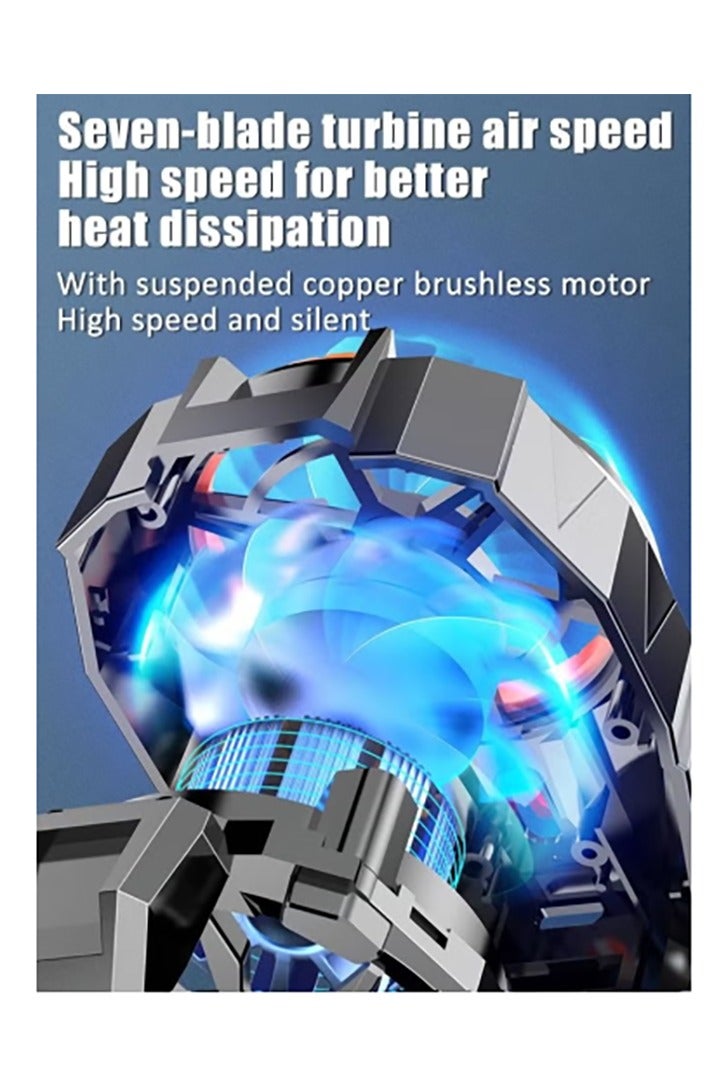 Cell Phone Cooler USB Rechargeable, Mobile Phone Radiator for Playing Games Watching Videos with LED Light, Cooler Controller Compatible for Universal Smartphone - Image 5