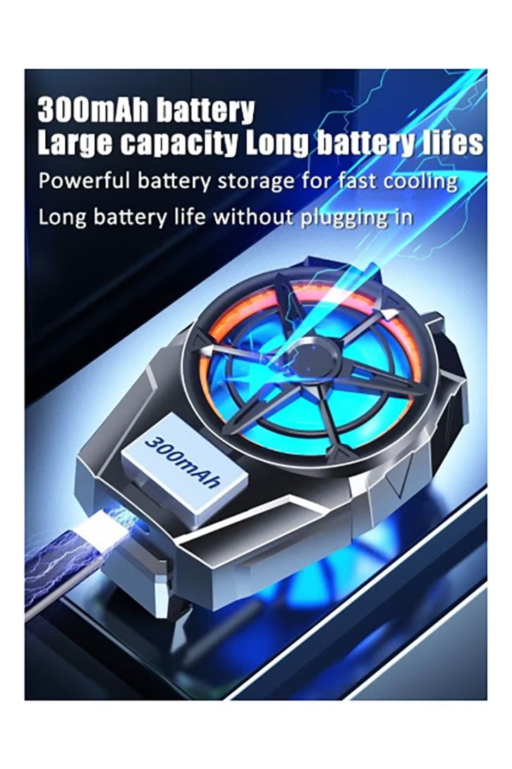 Cell Phone Cooler USB Rechargeable, Mobile Phone Radiator for Playing Games Watching Videos with LED Light, Cooler Controller Compatible for Universal Smartphone - Image 3