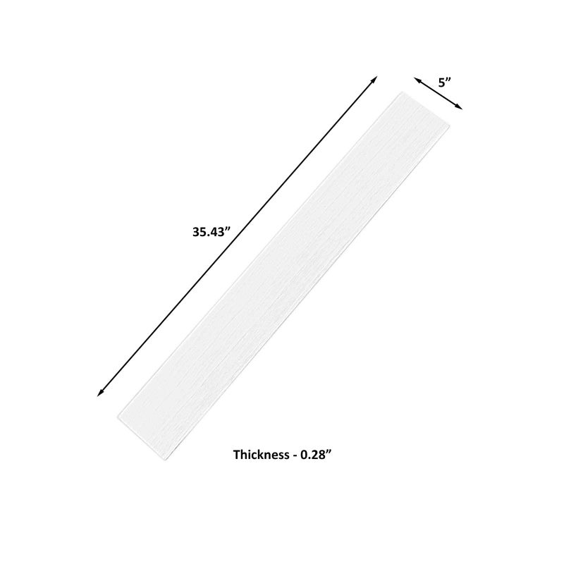 Luxdecor Real Wood Planks for Wall- White Shiplap Boards 5" Peel and Stick Shiplap Boards 10 Pieces Wall Shiplap Planks Board 12.5 Sq Ft - Image 2