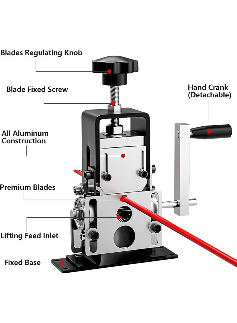 Ru syanl Manual Wire Stripping Machine Gauge Wire 1-21mm, Scrapping Copper Wire Peeler Machine, Drill Powered Hand Crank Wire Stripper Tool for Scrap Copper Recycling - Image 5