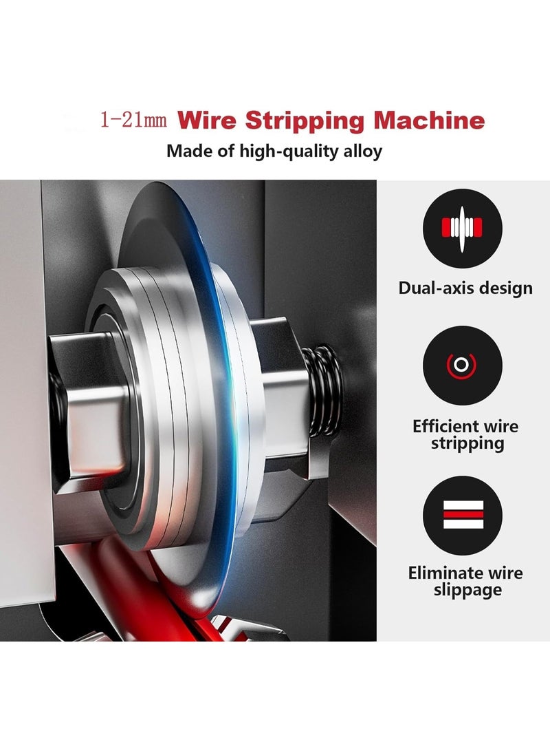 Ru syanl Manual Wire Stripping Machine Gauge Wire 1-21mm, Scrapping Copper Wire Peeler Machine, Drill Powered Hand Crank Wire Stripper Tool for Scrap Copper Recycling - Image 2