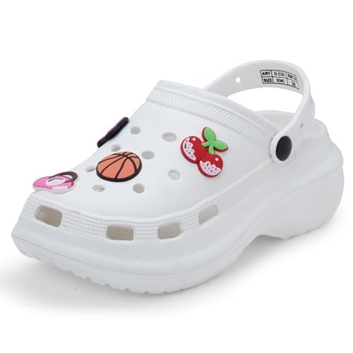 DOCTOR EXTRA SOFT Women's Premium Extra Comfortable Clogs/Sandals with Cute Charms & Adjustable Back Strap for Adult| Lightweight Stylish & Anti-Skid| Waterproof Everyday Use Mules Girls/Ladies D-538 - Image 1