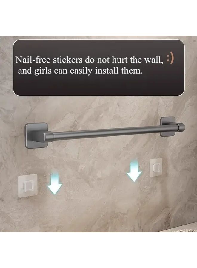Gun Ash Wall Mounted Shoe Rack Toilet Storage Shelf No Drill Installation 11 81 Inch - Image 5