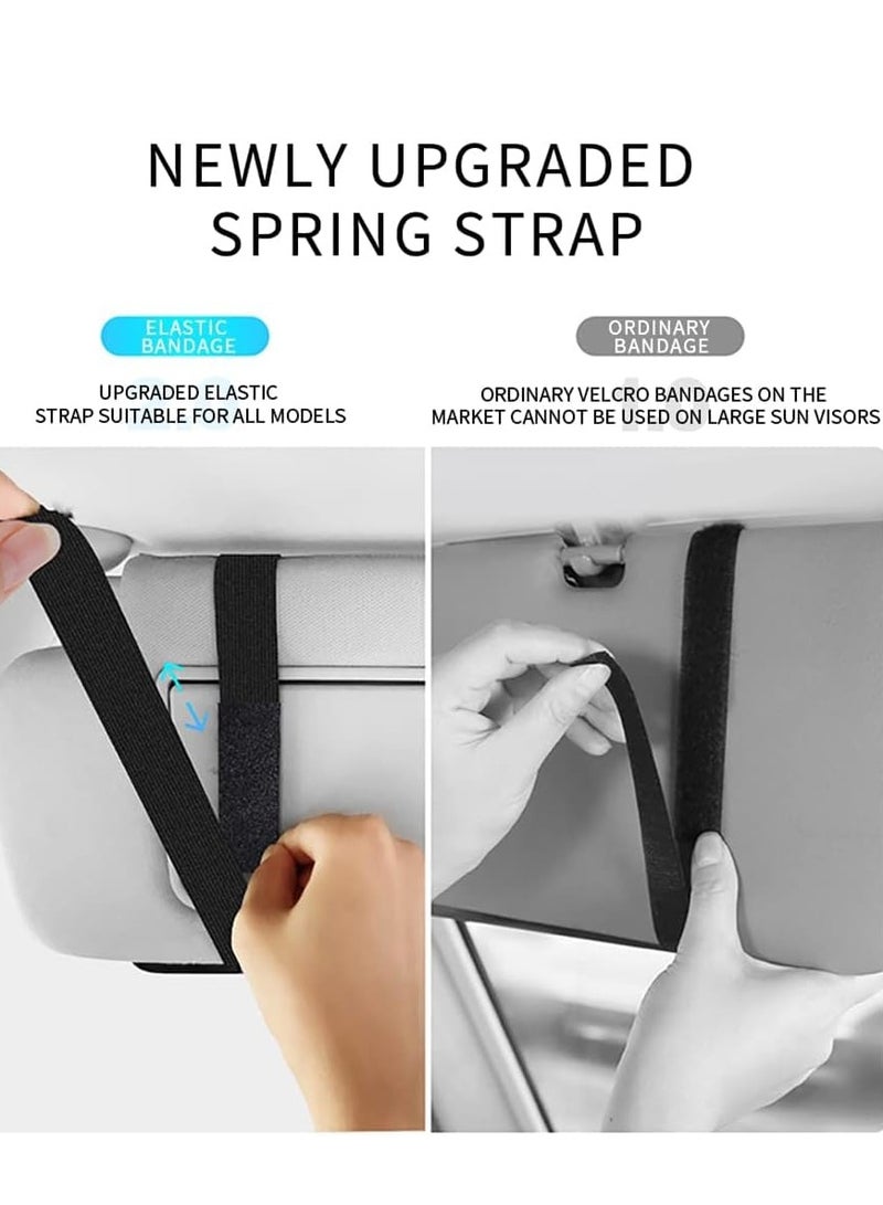 كيلا منظم حاجب واقي الشمس للسيارة، منظم جيب تخزين الإكسسوارات الداخلية للسيارة مع حقيبة متعددة الجيوب بسحاب شبكي متعدد الجيوب لحقيبة النظارات الشمسية لحقيبة حقيبة شاحنة السيارة لسيارات الدفع الرباعي لتسجيل رخصة القيادة - Image 2