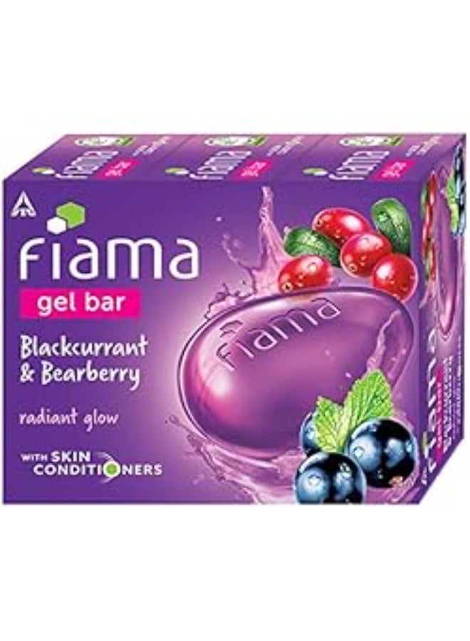 Fiama Shower Gel, Fiama Gel Bar , Blackcurrant and Bearberry &Fiama Gel Bar, Lemongrass And Jojoba for Smooth Skin, With Skin Conditioners, 125g (Pack Of 3) - Image 3