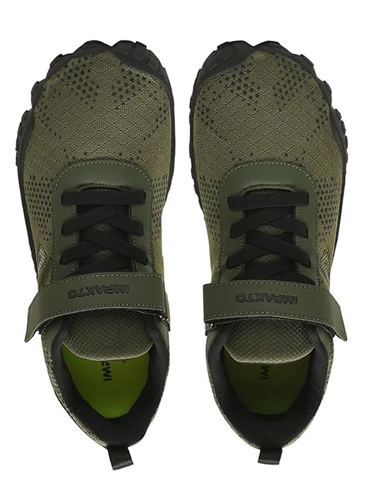 Impakto Barefoot Rooted Wide feet Shoes for Men | Lightweight Running & Training Shoes with Soft Sole & Superior Grip | Running, Jogging Regular Gym Shoes for Men Olive - Image 3