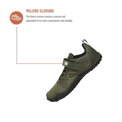Impakto Barefoot Rooted Wide feet Shoes for Men | Lightweight Running & Training Shoes with Soft Sole & Superior Grip | Running, Jogging Regular Gym Shoes for Men Olive - Image 5