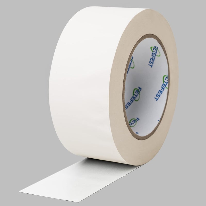 Fetefest White Gaffer Tape 2" Heavy Duty 30 Yards, Professional Grade, Non-Reflective, No Residue, Hand Tear, Self-Adhesive, Multiple Purposes (White, 2 inches x 30 Yards) - Image 1