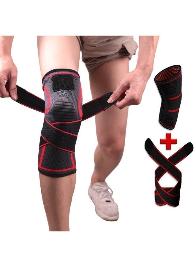 Adjustable Knee Support Brace Sleeves, Compression Knee Stabilizer Non-Slip Breathable Knee Pads, Pain Relief Knee Support for Running, Gym, Workout, Sports and Daily Use - Image 1