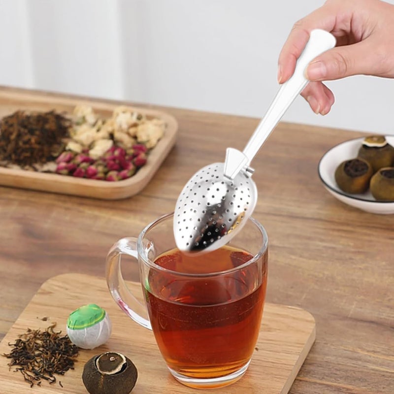 Strainer Spoon - Stainless Steel Loose Strainer, Intense Filter Diffuser, and Stylish Accessory, Modern and Stylish Brewing Tool - Image 2