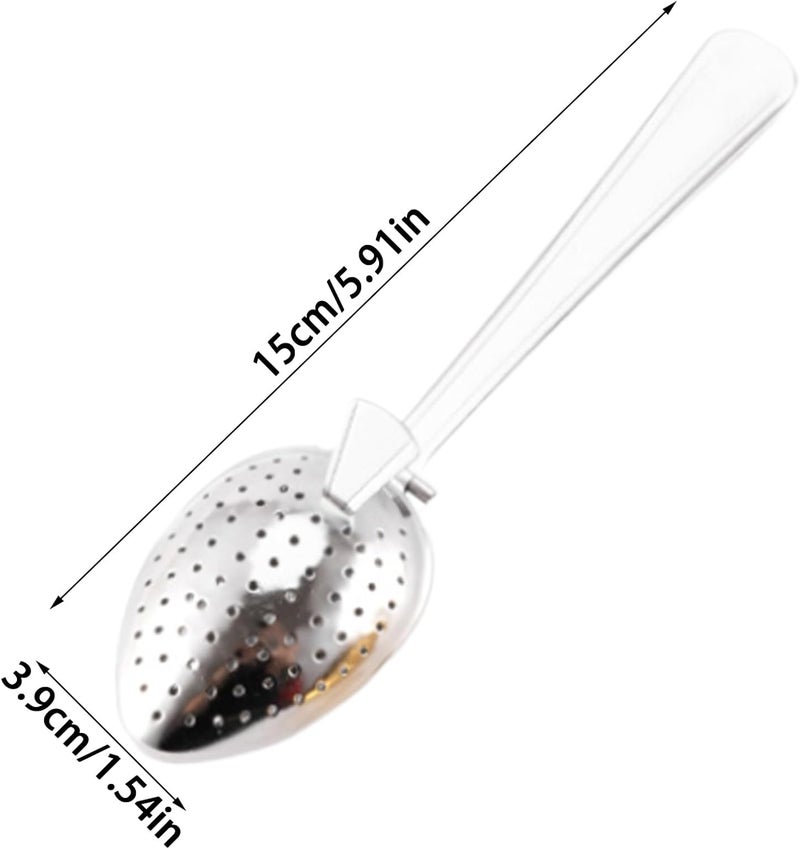 Strainer Spoon - Stainless Steel Loose Strainer, Intense Filter Diffuser, and Stylish Accessory, Modern and Stylish Brewing Tool - Image 5