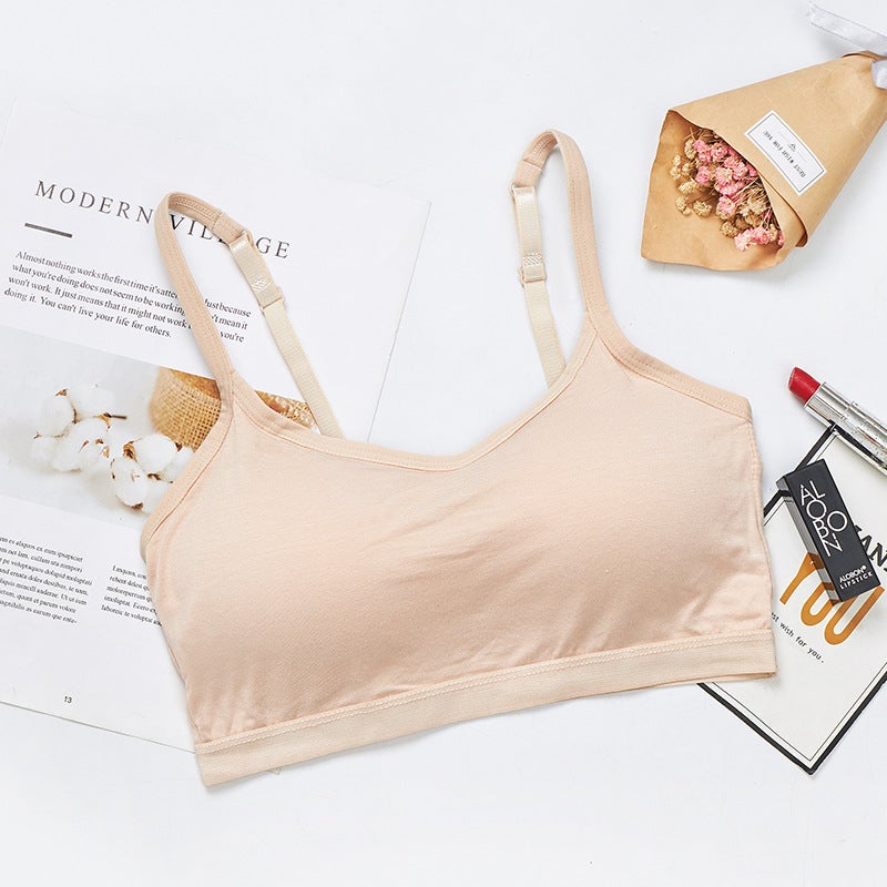 Generic Shake Tone Explosive One-piece No Steel Ring with Chest Pad Wrapping Chest Tube Top with Camisole Girls Underwear Gathering Anti-sagging Nude - Image 1
