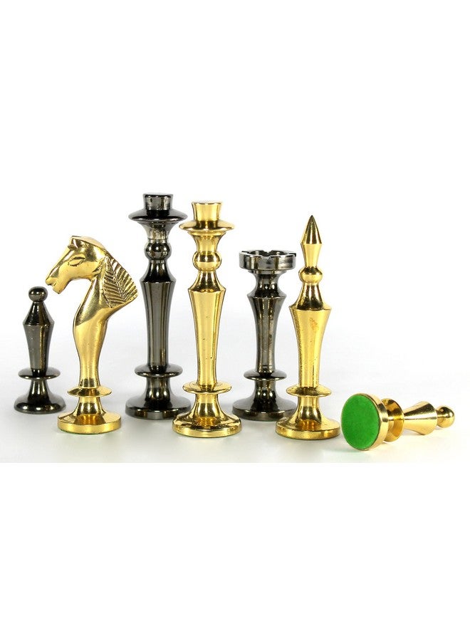 StonKraft Collector Edition Brass Chess Pieces Chessman Chess Coins Pawns (2.75" French) - Image 2