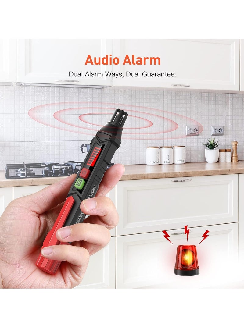 SYOSI Propane Gas Leak Detector for Home and RV, Portable Natural Gas Sniffer Sound & LED Alarm High Accuracy Battery Powered, Pocket Pen Type Flammabler Gas Detection Analyzer Meter Tool  - Image 4