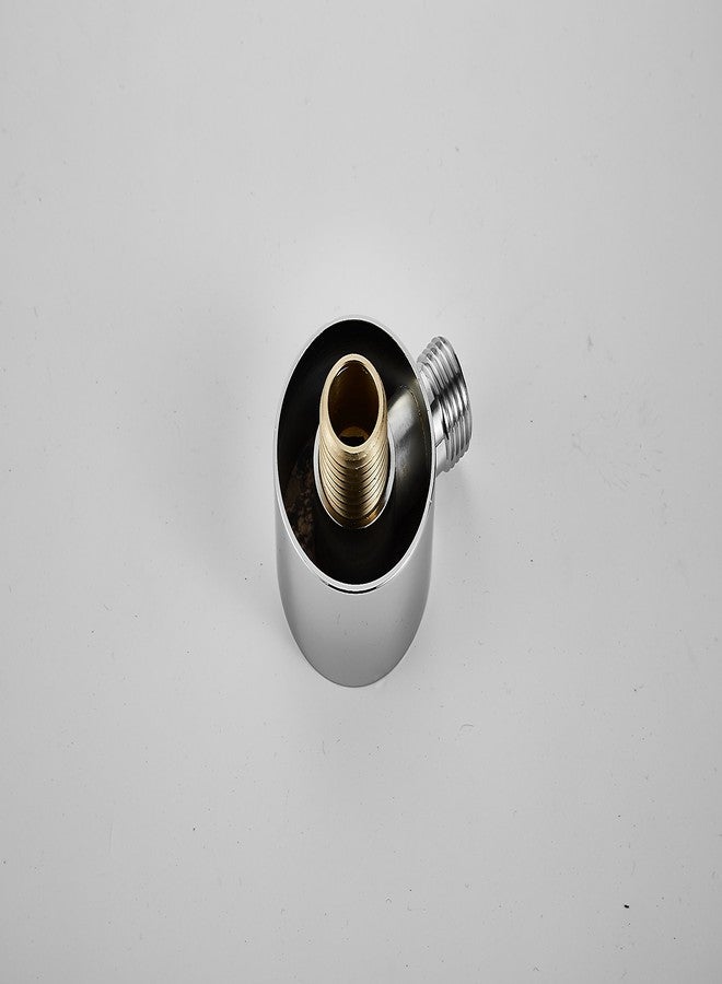 Weirun Faucet Wall Supply Elbow Drop Ell Hand Held Shower Hose Connector Wall Union Water Supply for Handheld Shower Head Shower Elbow Hand Shower Replacement Parts Tub Hose Adapter Attachment Chrome - Image 4