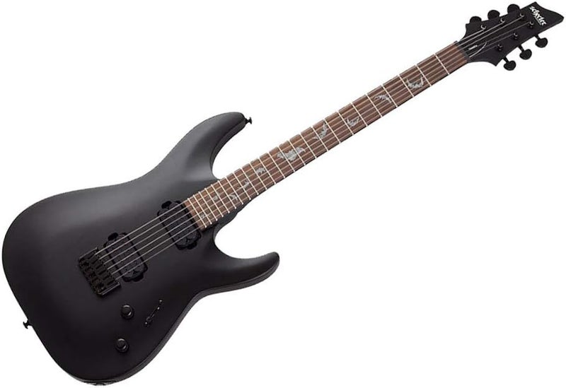 Schecter Damien 6 Satin Black Electric Guitar - Image 1