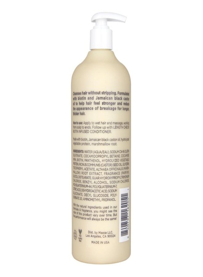 Hairitage Length Check Biotin Shampoo with Jamaican Black Castor Oil - Thickening + Volumizing - Sulfate Free + Color Safe + Vegan - Hydrating Repair Shampoo for Thinning Hair 21 Oz. - Image 2