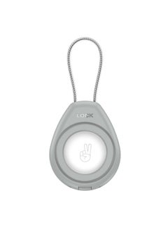Applicable AirTag Protective Cover For Apple Airtag Anti-lost Locator Rope Transparent All-inclusive Metal Rope Protective Cover-Color:Gray-Applicable Models:Suitable For Apple Airtag Locator