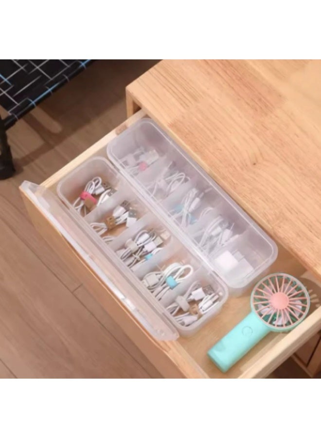 منظم سطح المكتب لمحولات الطاقة والشواحن والكابلات، متوافق عالميًا مع جميع أنواع المقابس، حل مساحة عمل لاسلكية، تخزين صغير للملحقات التقنية - Image 3