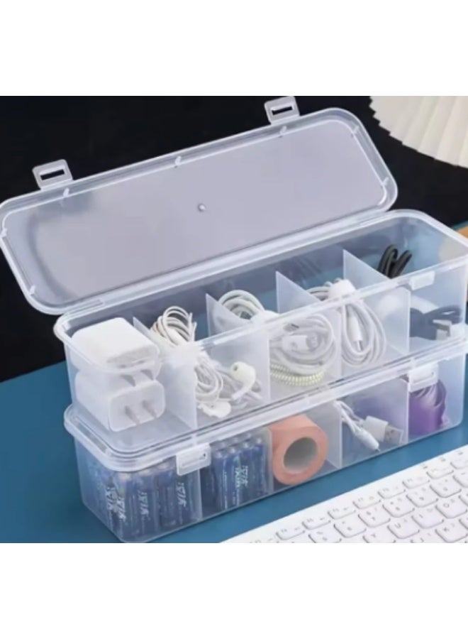 منظم سطح المكتب لمحولات الطاقة والشواحن والكابلات، متوافق عالميًا مع جميع أنواع المقابس، حل مساحة عمل لاسلكية، تخزين صغير للملحقات التقنية - Image 5