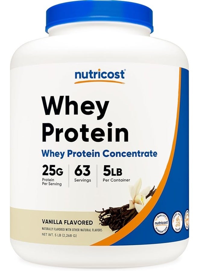 Nutricost, Whey Protein Concentrate, Vanilla, 5 lb (2,268 g) - Image 1