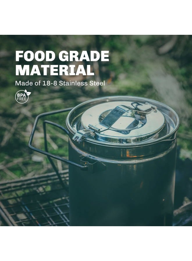 Fire-Maple Fire Maple Antarcti 1.2L Camping Pot with Lid | SUS304 Stainless Steel Bushcraft Gear | Hangable Campfire Cooking Equipment - Image 2