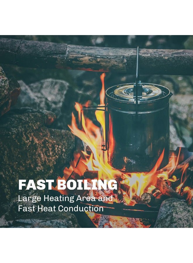 Fire-Maple Fire Maple Antarcti 1.2L Camping Pot with Lid | SUS304 Stainless Steel Bushcraft Gear | Hangable Campfire Cooking Equipment - Image 3