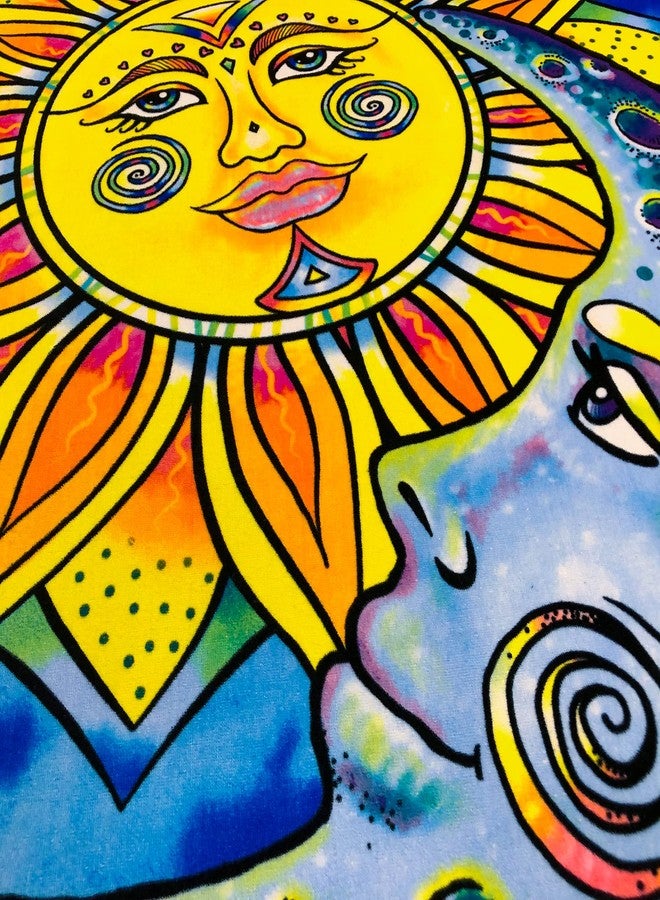 Beachland Sun and Moon 54 x 68 inch 100% Cotton - Printed Velour and Terry - Family Size (Sun and Moon, 1 Towel) - Image 3