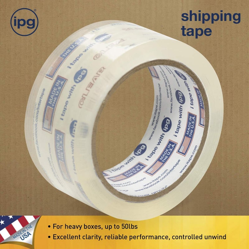 IPG Clear Shipping Tape - Heavy Duty, 1.88" x 54.6 yd, Ideal for All Temperature Box Sealing - Image 2