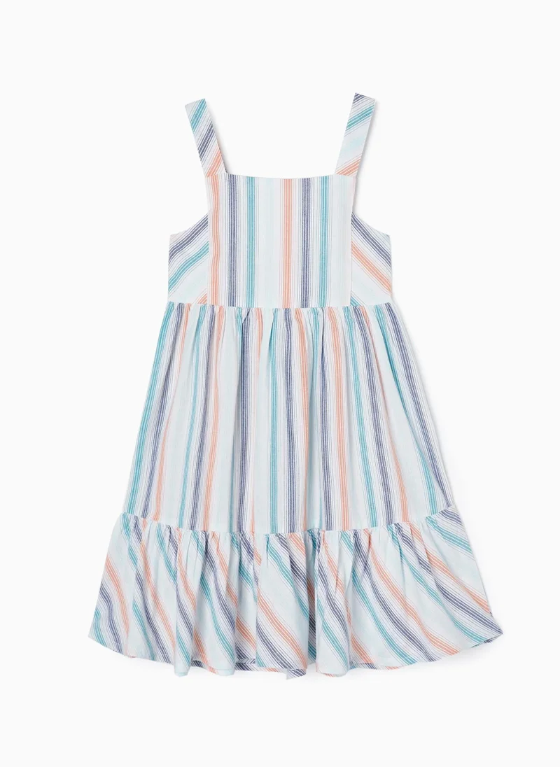 Zippy Striped Cotton Dress for Girls 'You&Me'