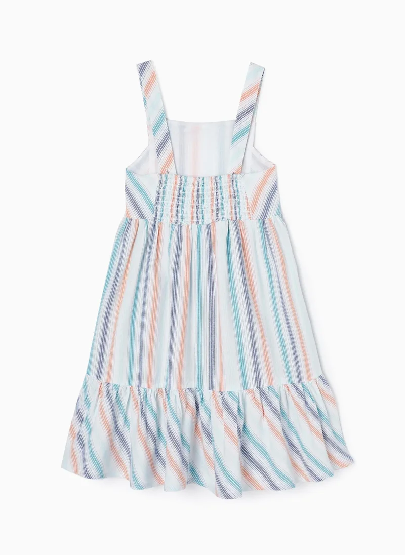 Zippy Striped Cotton Dress for Girls 'You&Me'