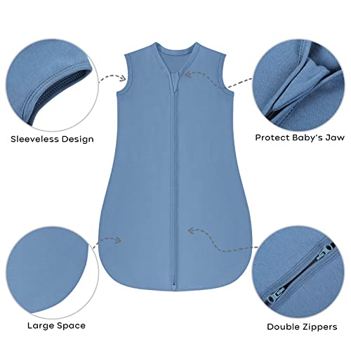 Yoofoss Baby Sleep Sack 0-6 Months Baby Wearable Blanket 100% Organic Cotton 2-Way Zipper TOG 0.5 Toddler Sleeping Sack 3 Pack, Comfy Soft Lightweight(Small) - Image 5