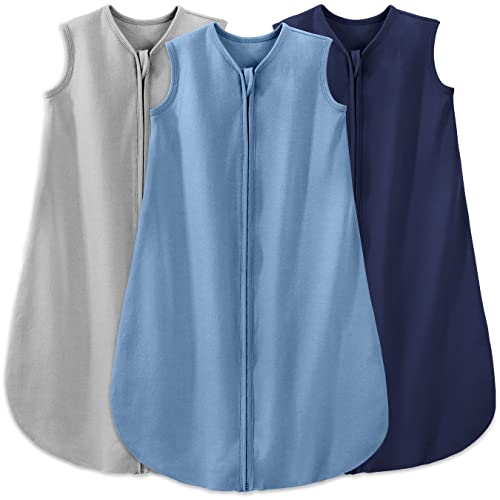 Yoofoss Baby Sleep Sack 0-6 Months Baby Wearable Blanket 100% Organic Cotton 2-Way Zipper TOG 0.5 Toddler Sleeping Sack 3 Pack, Comfy Soft Lightweight(Small) - Image 1