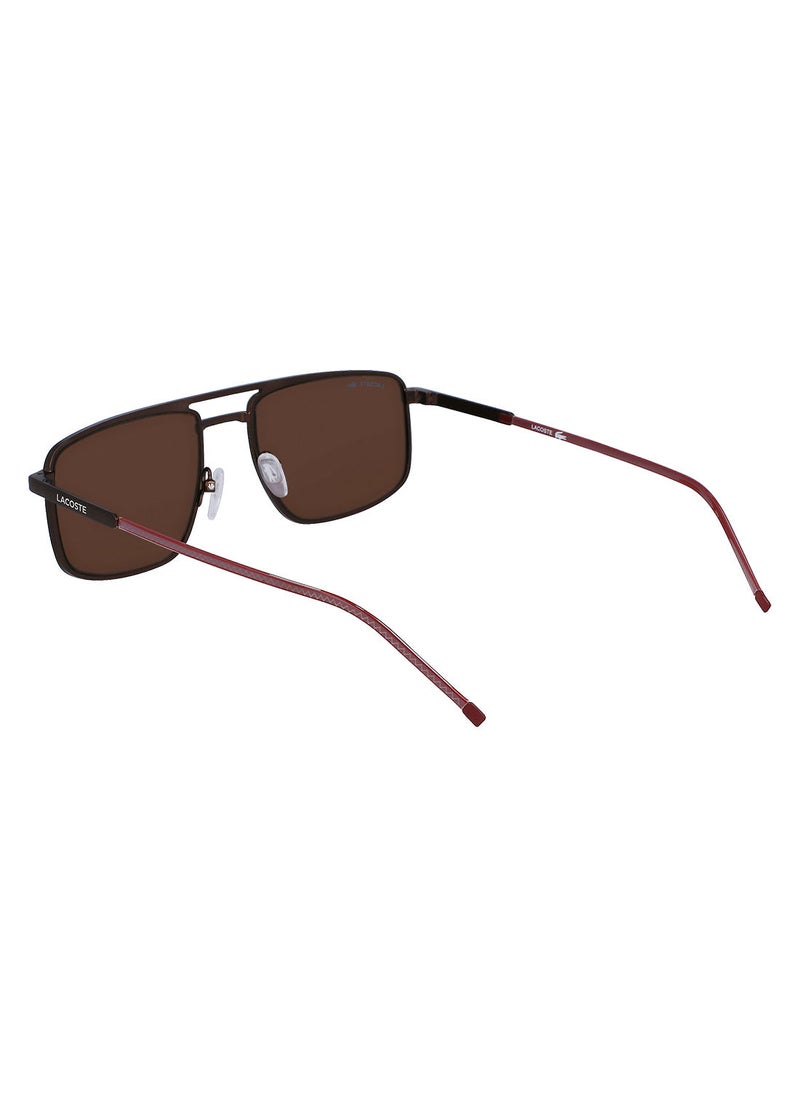 LACOSTE - Full Rim Metal Rectangle Lacoste Suns L255S 5619 (201) Matte Brown - Image 1